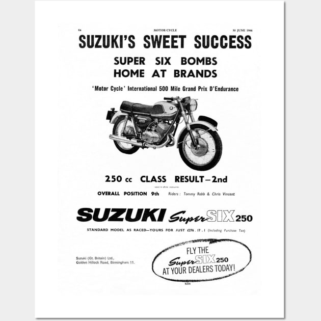 vintage Suzuki advert Wall Art by Random Railways